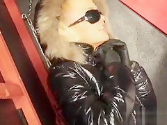 Sexy Honey Sucks Fake Dick At Gloryhole And Gets All Slimy