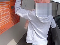skinny blonde at the car wash quickie
