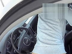 skinny blonde at the car wash quickie
