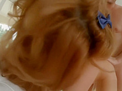 Marina shakes her boobs while fucking