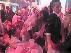 Party lesbians are fucked in sex orgy