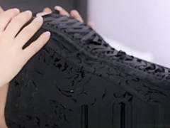 Sexy Russian milf uses a dildo to cum hard