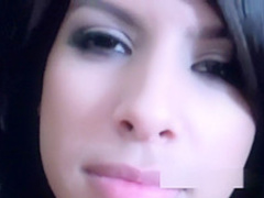 Latina babe Layla Rose plays with her twat