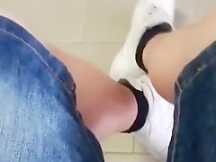 Teacher dangling feet 1-5