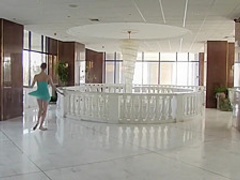 Naked ballerina Annett in public