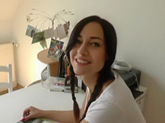 Sexy german schoolgirl suck, fucks and gets a facial - xxxteensoncam.com