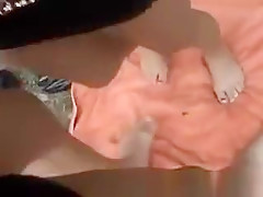 Pretty Brunette Sucking Dick And Fucked In Public