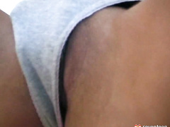 Teen girl playing with her pussy