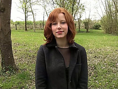 French readhead legal age teenager outside