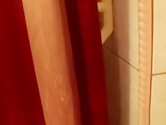 Busty amateur gf blows cock on film