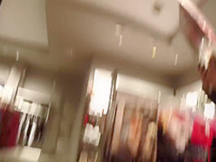 Lingerie stress test in the girl's dressing room