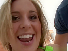 Busty Blonde Leslie Foxx Gets Fucked And Gets Facialized