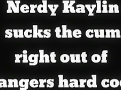 Nerdy babe Kaylin loves sucking cock POV 1