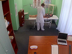 Dirty doctor gives sexy student patient the all clear
