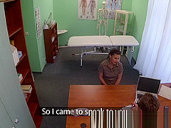 Dirty doctor gives sexy student patient the all clear