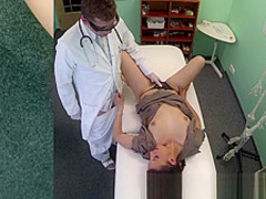 Dirty doctor gives sexy student patient the all clear