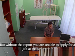 Dirty doctor gives sexy student patient the all clear