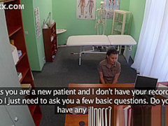 Dirty doctor gives sexy student patient the all clear