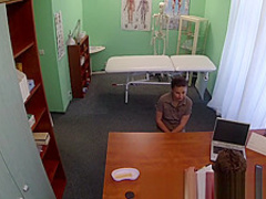 Dirty doctor gives sexy student patient the all clear