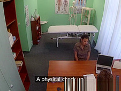 Dirty doctor gives sexy student patient the all clear