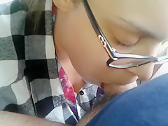 Slutty Best Friend Gives Great Deepthoats on Patio