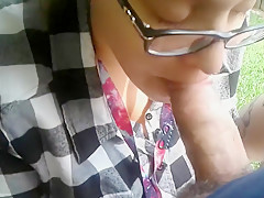 Slutty Best Friend Gives Great Deepthoats on Patio