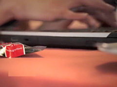 Asian Discreetly Squirts in the Cafe