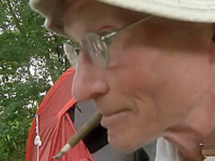 Two old men fuck a girl for her wiskhey