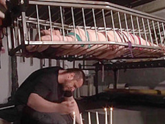 American goddess Carolina Pierce caged and spanked