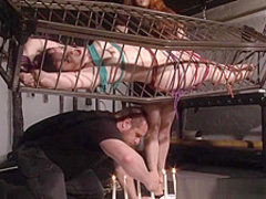 American goddess Carolina Pierce caged and spanked