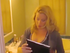 Mom helps not her son collect a sample 1