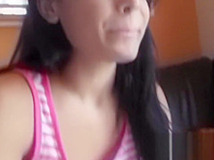 Gamer girl Celina Santiago sucks dick