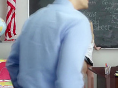 Cumming all over his student's face