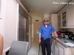 Housewife gets fucked in front of blind husband