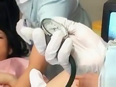Asian Cute Patient Gets Pussy Checked At The Gynecologist