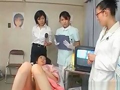 Asian Cute Patient Gets Pussy Checked At The Gynecologist