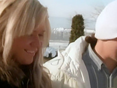 Sweet Russian teens suck mature cock