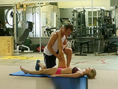 HD  - Jessa Rhodes rides guys hard dick for her workout