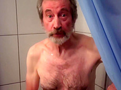 Seductive, blonde slut fucked an elderly man from the neighborhood hoping to get some money for it