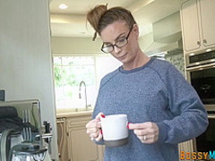 Chubby lesbian cougar strapon fucked