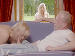 Lovely Blonde Babes Share Dick