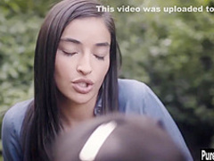 Small tits babe got caught by a dirty teen lesbian