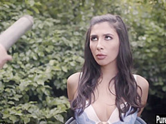 Small tits babe got caught by a dirty teen lesbian