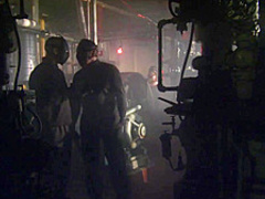 Gorgeous blonde bitch, Jessi Summers and a horny guy are fucking, while in the van