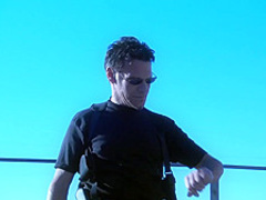 Gorgeous blonde bitch, Jessi Summers and a horny guy are fucking, while in the van