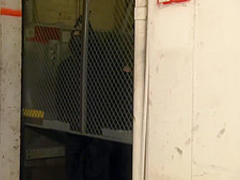 Gorgeous blonde bitch, Jessi Summers and a horny guy are fucking, while in the van