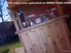 Kinky blonde lady with tattoos, Ash Hollywood likes to do naughty stuff with her camera man