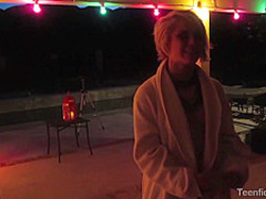 Kinky blonde lady with tattoos, Ash Hollywood likes to do naughty stuff with her camera man