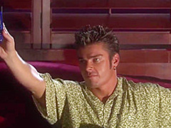 Sexy Sophie is having a wild threesome with two handsome men, in the middle of the night