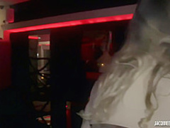 Candice and her naughty friend are fucking a filthy rich guy, in the night club